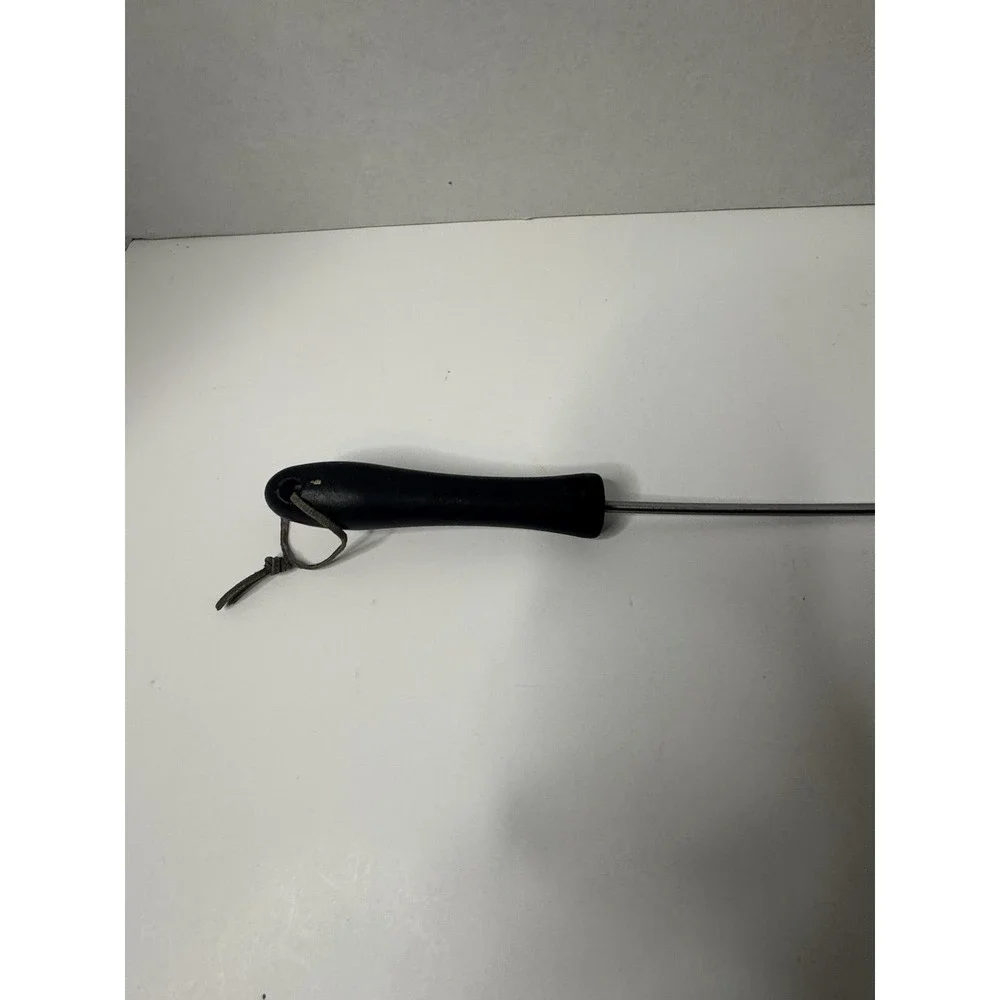 Spatula Flipper Turner  Slotted Metal Black nylon handle 15